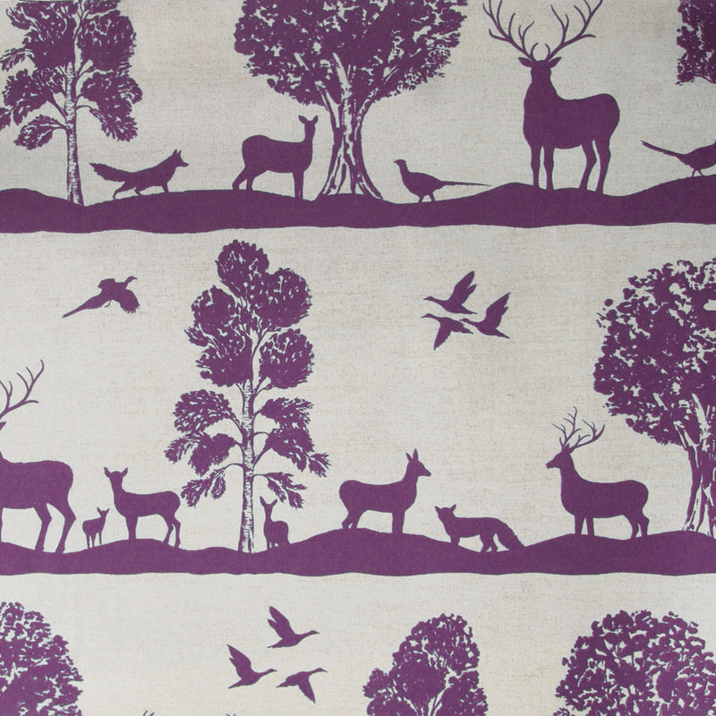 Cairngorms Printed Fabric Sample Swatch Damson