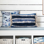 Abstract Blue Cushions - Cairns Printed Cushion Cover Cobalt Voyage Maison