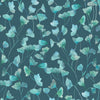 Floral Blue Fabric - Cala Printed Cotton Fabric (By The Metre) Teal Voyage Maison