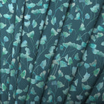 Floral Blue Fabric - Cala Printed Cotton Fabric (By The Metre) Teal Voyage Maison