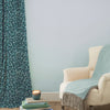 Floral Blue Fabric - Cala Printed Cotton Fabric (By The Metre) Teal Voyage Maison