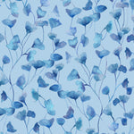 Floral Blue Wallpaper - Cala  1.4m Wide Width Wallpaper (By The Metre) Cobalt Voyage Maison