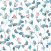 Floral Blue Wallpaper - Cala  1.4m Wide Width Wallpaper (By The Metre) Marine Voyage Maison