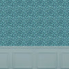 Floral Blue Wallpaper - Cala  1.4m Wide Width Wallpaper (By The Metre) Teal Voyage Maison