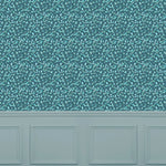 Floral Blue Wallpaper - Cala  1.4m Wide Width Wallpaper (By The Metre) Teal Voyage Maison