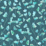 Floral Blue Wallpaper - Cala  1.4m Wide Width Wallpaper (By The Metre) Teal Voyage Maison