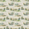 Animal Blue Fabric - Caledonian Forest Printed Cotton Fabric Topaz Voyage Maison