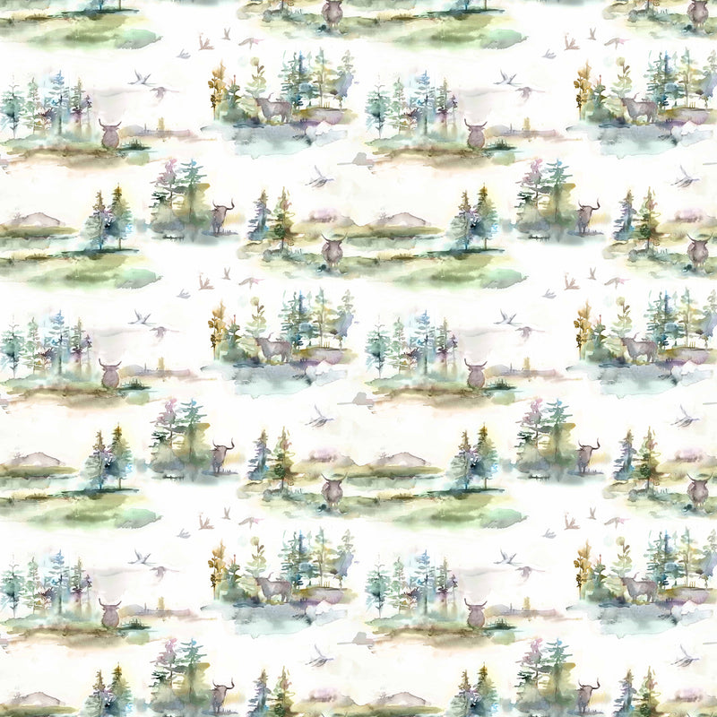 Voyage Maison Caledonian Printed Cotton Fabric in Topaz