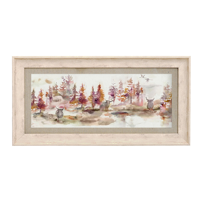 Voyage Maison Caledonian Forest Framed Print in Birch/Plum