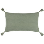 Yard Caliche Textured Tasselled Cushion Cover in Eucalyptus