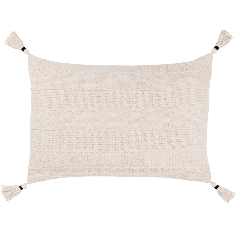 Yard Caliche Textured Tasselled Cushion Cover in Natural