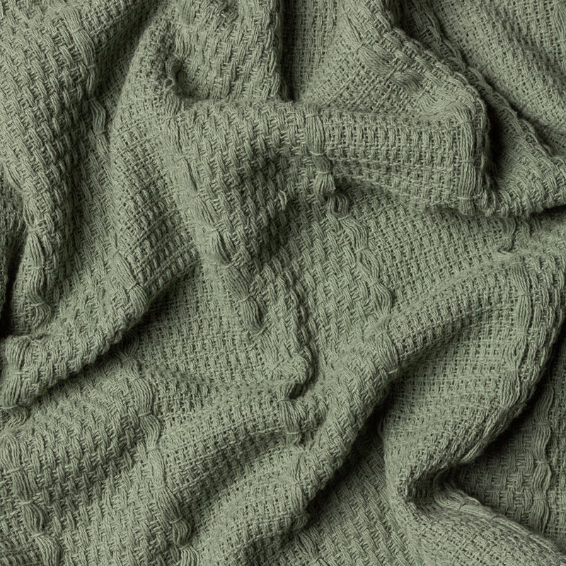 Yard Caliche Woven Tasselled Throw in Khaki