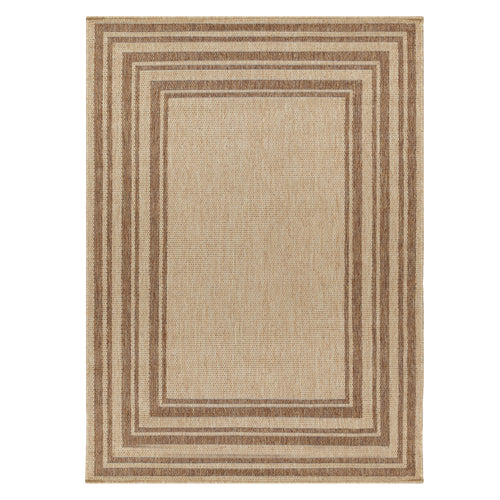 Striped Beige Rugs - Camber Jute Effect Indoor/Outdoor Rug Natural Yard