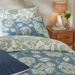 Floral Blue Bedding - Camellia Printed Soft Touch Duvet Cover Set French Blue Duvet Day