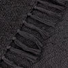 Plain Black Throws - Candar Textured Boucle Throw Black Yard