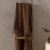 Plain Brown Throws - Candar Textured Boucle Throw Cocoa Yard