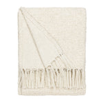 Plain Cream Throws - Candar Textured Boucle Throw Ecru Yard