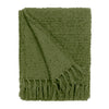 Plain Green Throws - Candar Textured Boucle Throw Khaki Yard