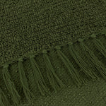 Plain Green Throws - Candar Textured Boucle Throw Khaki Yard