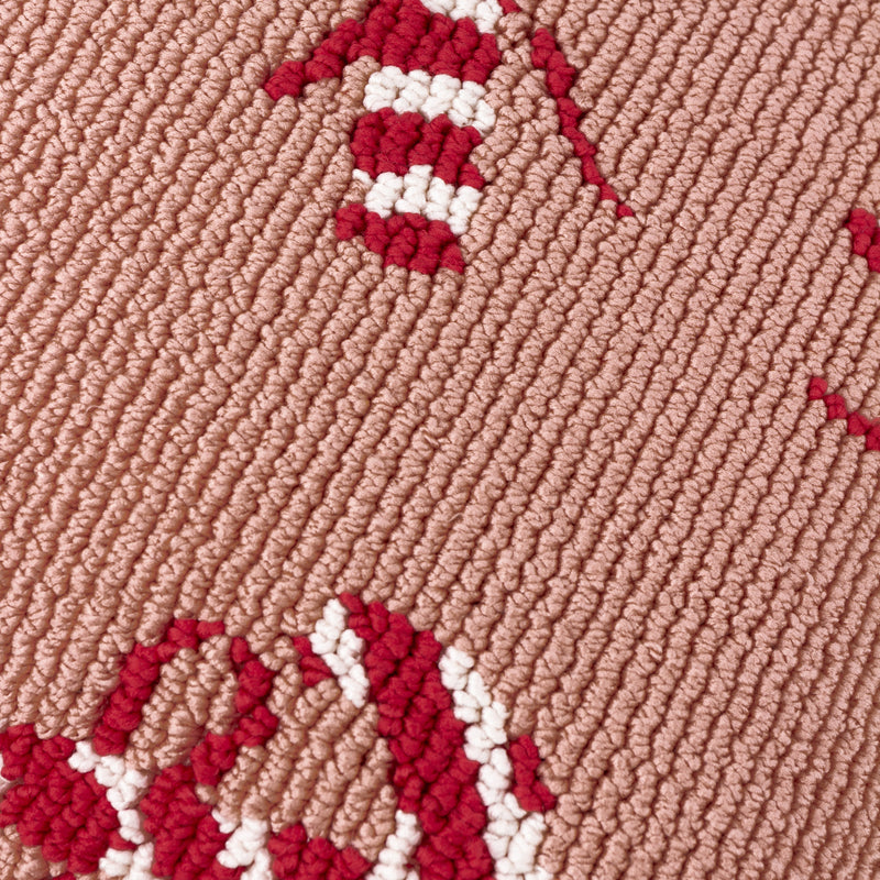  Cushions - Candy Canes  Cushion Cover Pink/Red Furn