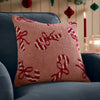  Pink Cushions - Candy Canes Tufted Cushion Cover Pink/Red Furn