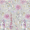 Floral Pink Fabric - Carneum Floral Printed Cotton Fabric Raspberry Cream Voyage Maison