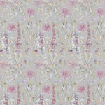 Floral Pink Fabric - Carneum Floral Printed Cotton Fabric Raspberry Cream Voyage Maison