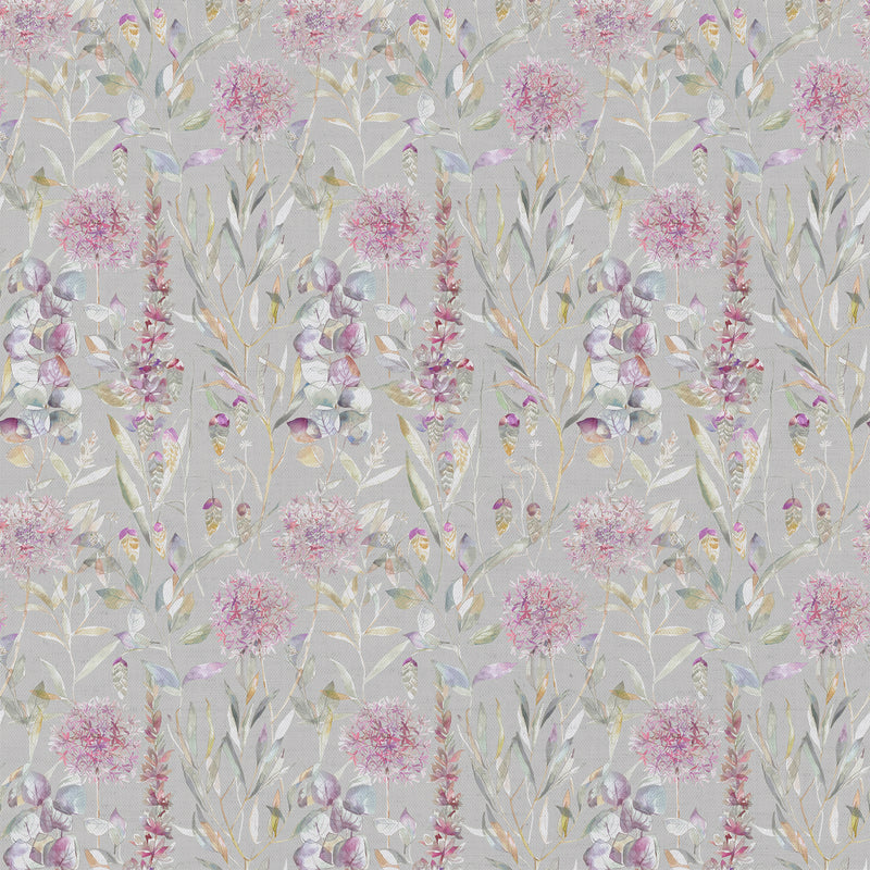 Floral Pink Fabric - Carneum Floral Printed Cotton Fabric Raspberry Cream Voyage Maison