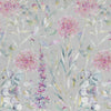 Floral Pink Fabric - Carneum Floral Printed Cotton Fabric Sorbet Cream Voyage Maison