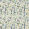 Floral Blue Fabric - Carneum Printed Cotton Fabric Capri Linen Voyage Maison