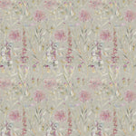 Floral Pink Fabric - Carneum Printed Cotton Fabric Raspberry Linen Voyage Maison