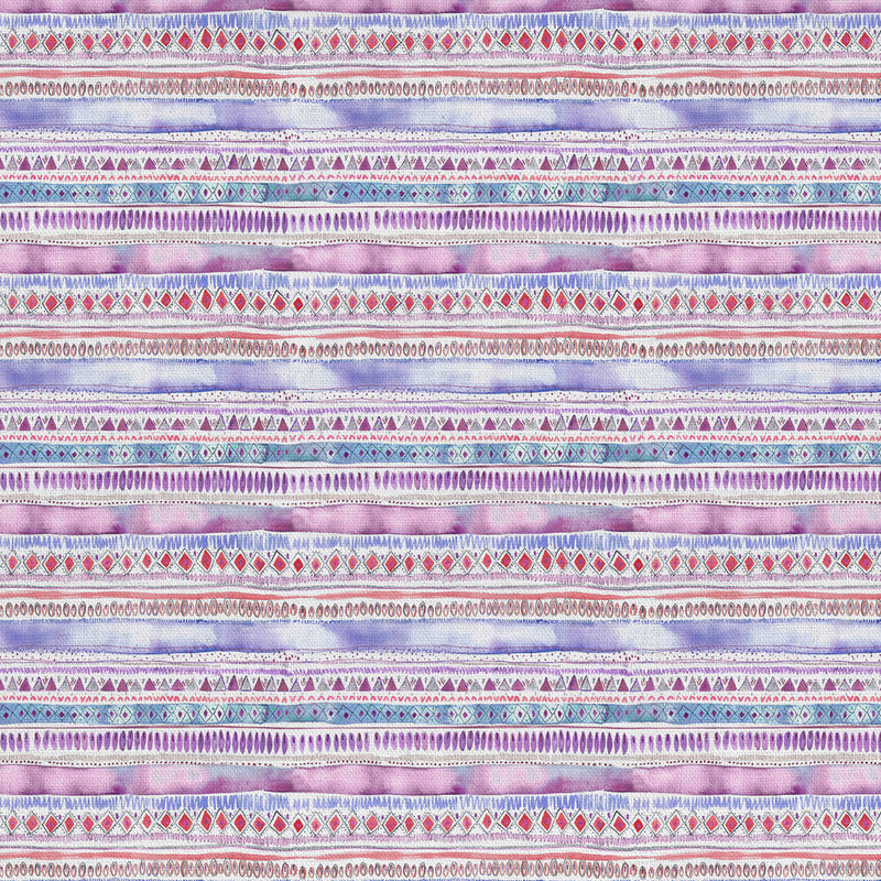 Carnival Stripe Printed Fabric Sample Swatch Blossom