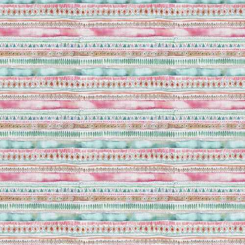 Striped Multi Fabric - Carnival Stripe Printed Cotton Fabric Dusk Voyage Maison