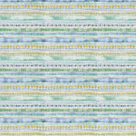 Striped Green Fabric - Carnival Stripe Printed Cotton Fabric Lagoon Voyage Maison