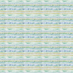 Striped Green Fabric - Carnival Stripe Printed Cotton Fabric Lagoon Voyage Maison