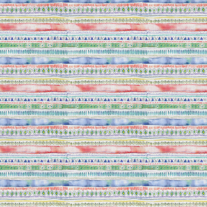 Carnival Stripe Printed Fabric Sample Swatch Primary