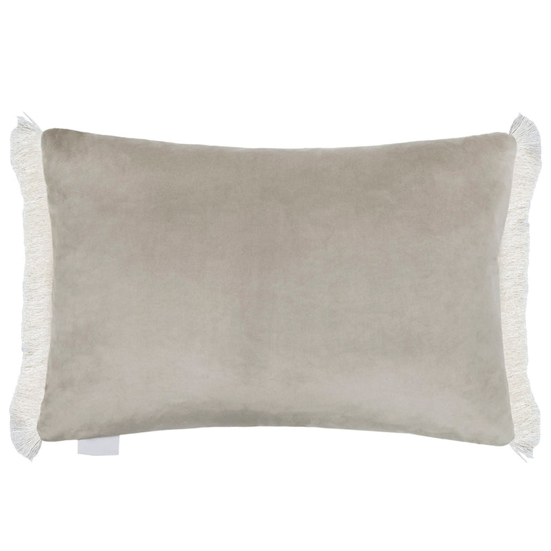 Abstract Grey Cushions - Carrara Fringed Cushion Cover Frost Additions