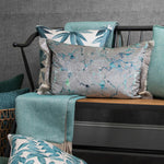 Abstract Blue Cushions - Carrara Fringed  Cushion Cover Ocean Additions