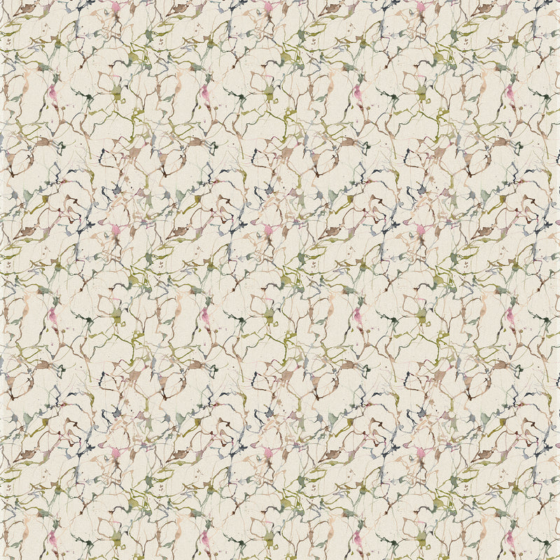 Abstract Green Fabric - Carrara Printed Cotton Fabric Meadow Additions