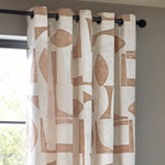 HÖEM Carro Abstract Eyelet Curtains in Clay