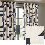 HÖEM Carro Abstract Eyelet Curtains in Dusk