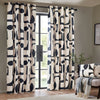 HÖEM Carro Abstract Eyelet Curtains in Dusk