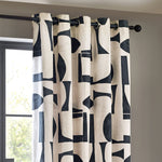 HÖEM Carro Abstract Eyelet Curtains in Dusk