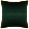 Evans Lichfield Chatsworth Artichoke Velvet Piped Cushion Cover in Bottle