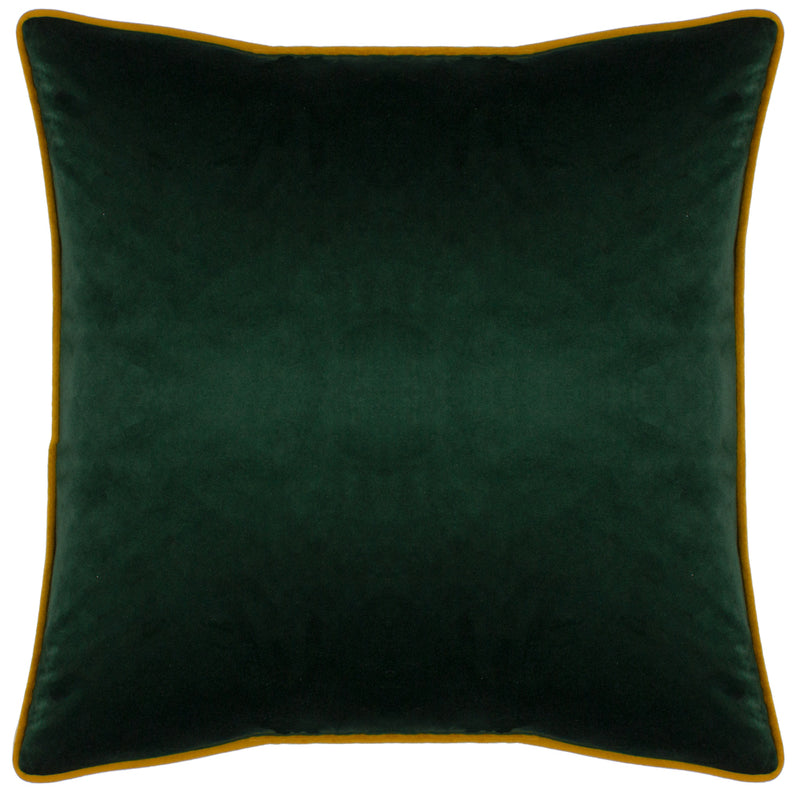 Evans Lichfield Chatsworth Artichoke Velvet Piped Cushion Cover in Bottle