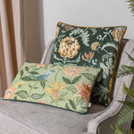 Evans Lichfield Chatsworth Artichoke Velvet Piped Cushion Cover in Bottle