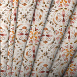 Geometric Orange Fabric - Casia Printed Cotton Fabric (By The Metre) Terracotta Voyage Maison