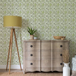 Abstract Green Wallpaper - Casia  1.4m Wide Width Wallpaper (By The Metre) Sage Voyage Maison