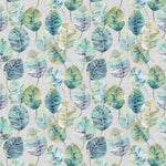 Fauna BLue Fabric - Cassava Printed Cotton Fabric Capri Voyage Maison