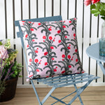 Floral Purple Cushions - Cassis Printed Outdoor Cushion Cover Lilac Wylder Nature